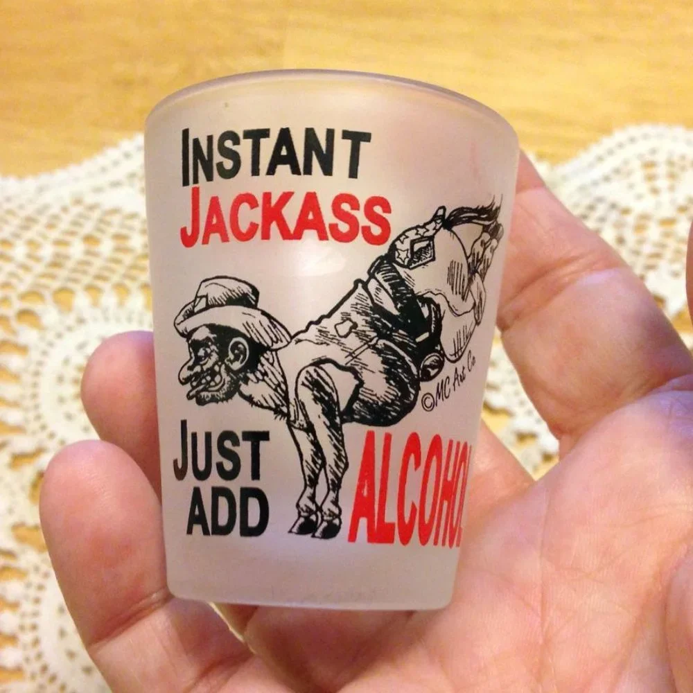 Frosted Shot Glass - Humorous
